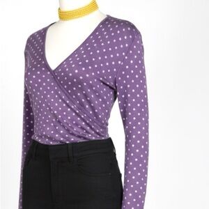 Ungaro Ter Vintage Polka Dot Wrap Sweater
